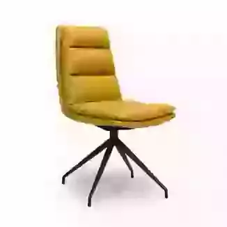 Faux Leather Swivel Dining Chairs with Black or Brushed Stainless Steel Legs Grey, Ochre or Taupe (sold in pairs only)